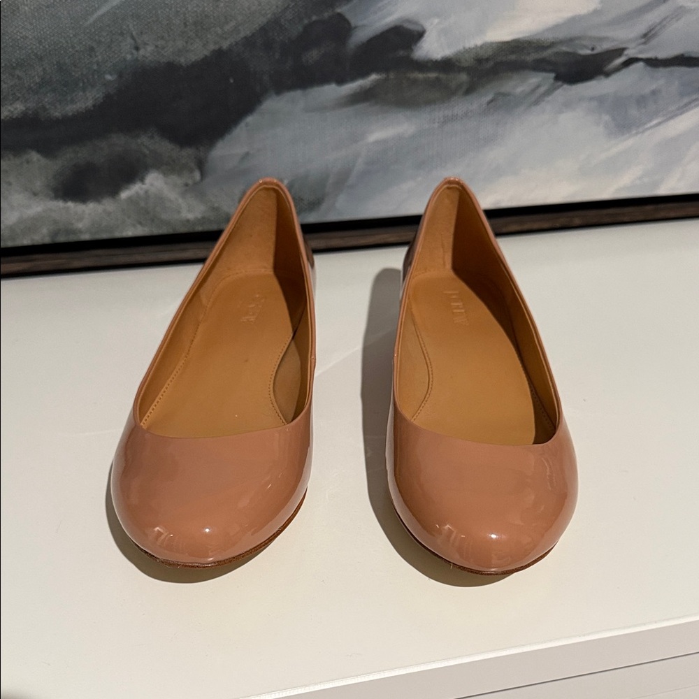 J Crew Classic Patent Leather Ballet Flats in Blush - Size 8.5 NWT - Picture 2 of 4